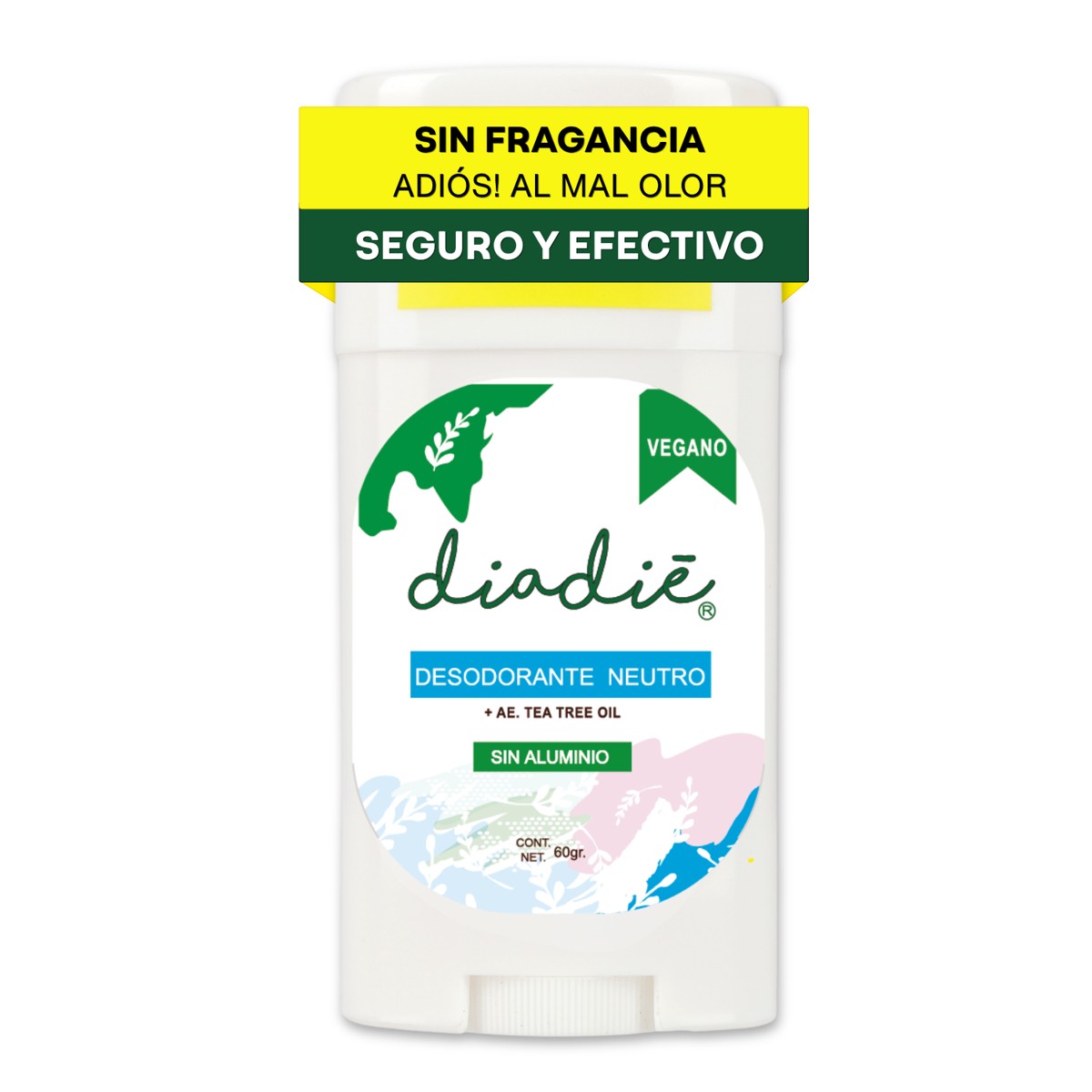 DIADIE KIDS Desodorante natural para Niños, Barra, Neutro 1 Pza