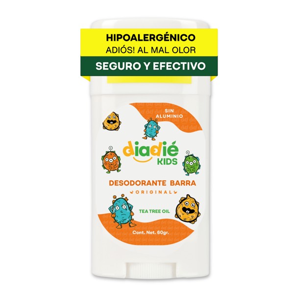 DIADIE KIDS Desodorante natural para Niños, Barra, Original 1 Pza
