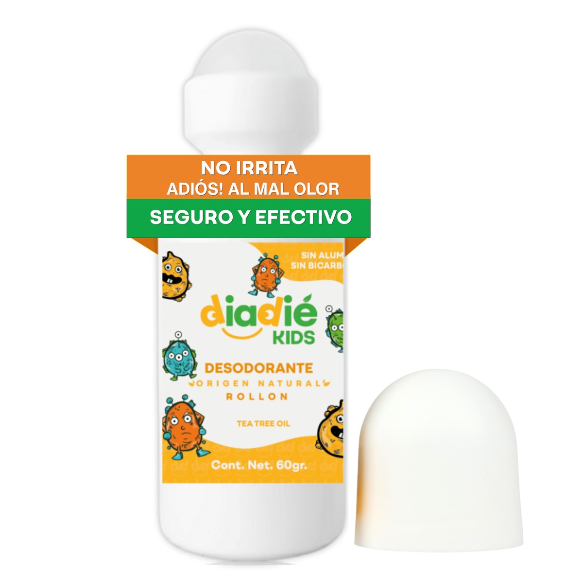 DIADIE KIDS Desodorante natural para Niños, Rollon 1 Pza