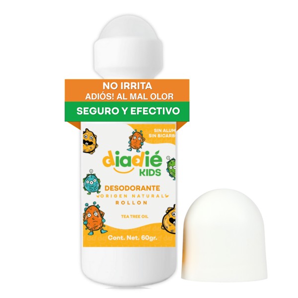 DIADIE KIDS Desodorante natural para Niños, Rollon 1 Pza