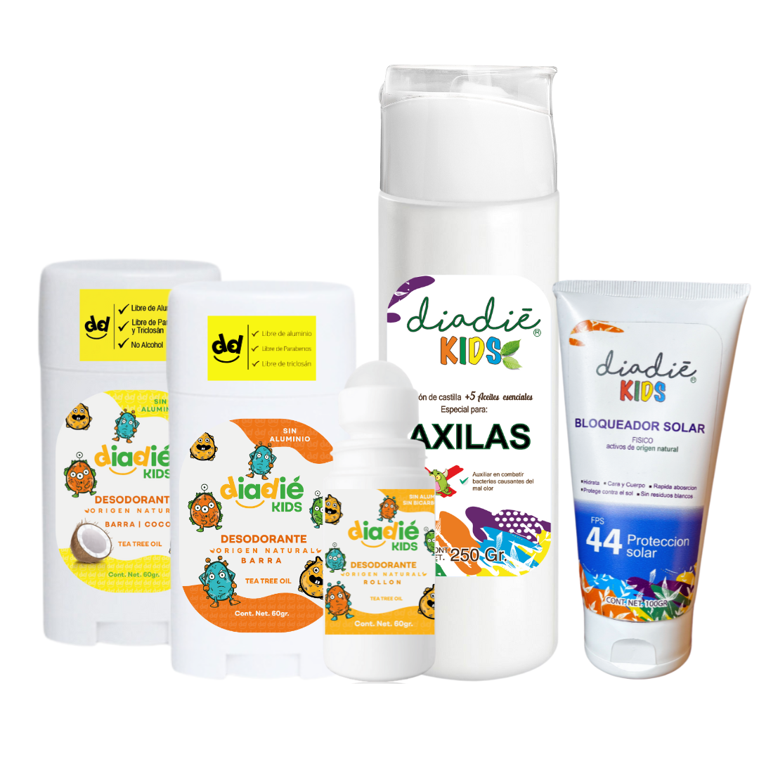 DIADIE KIDS. Cuidado personal, higiene personal, para niños, para niñas. Kit de productos DIADIE KIDS, 5pack