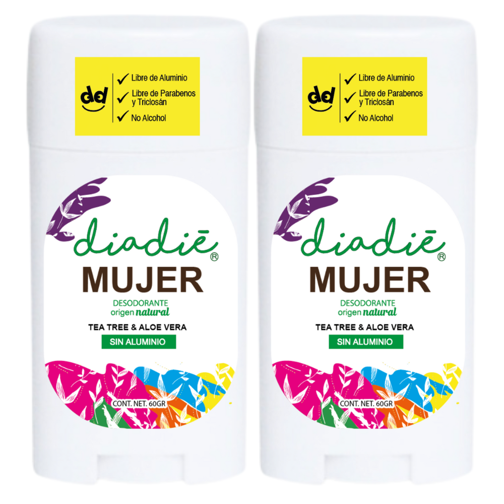 DIADIE Desodorante natural. MUJER. Barra. 2pack. 120Gr