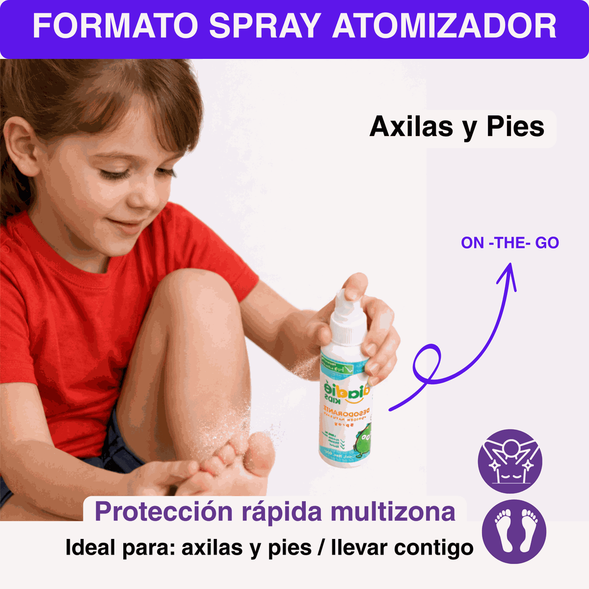 Desodorante Spray- Atomizador- para axilas y pies
