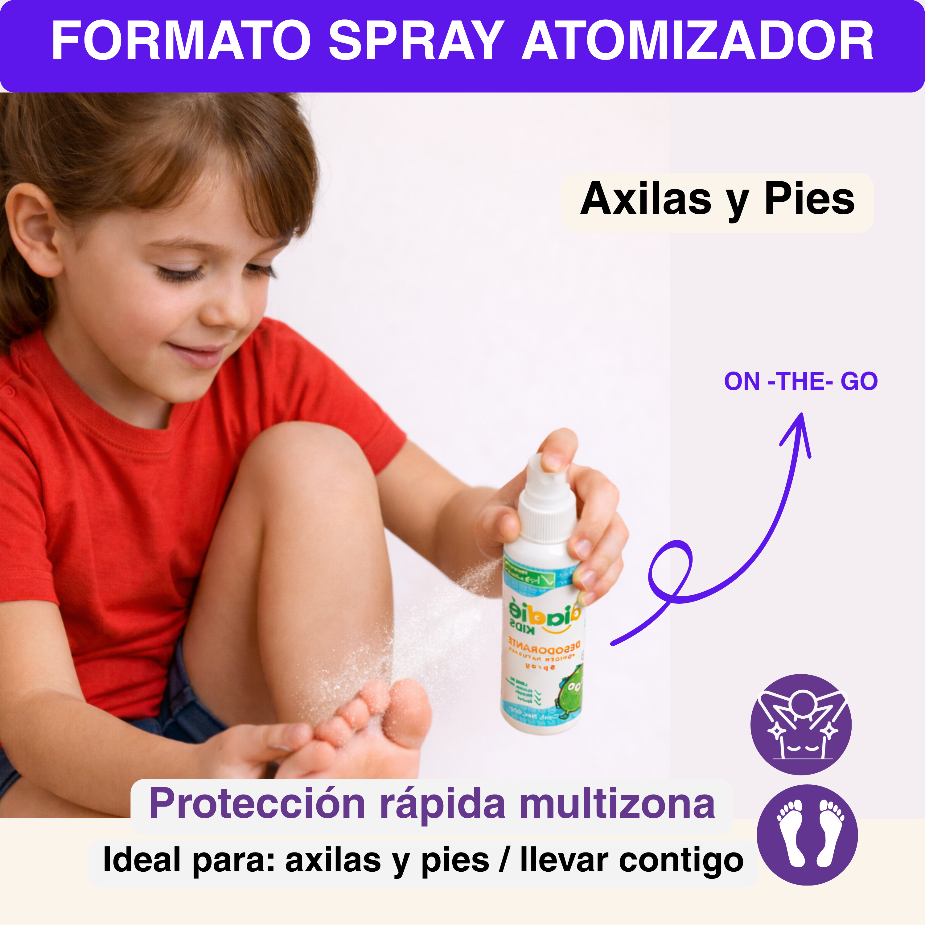 Desodorante Spray- Atomizador- para axilas y pies