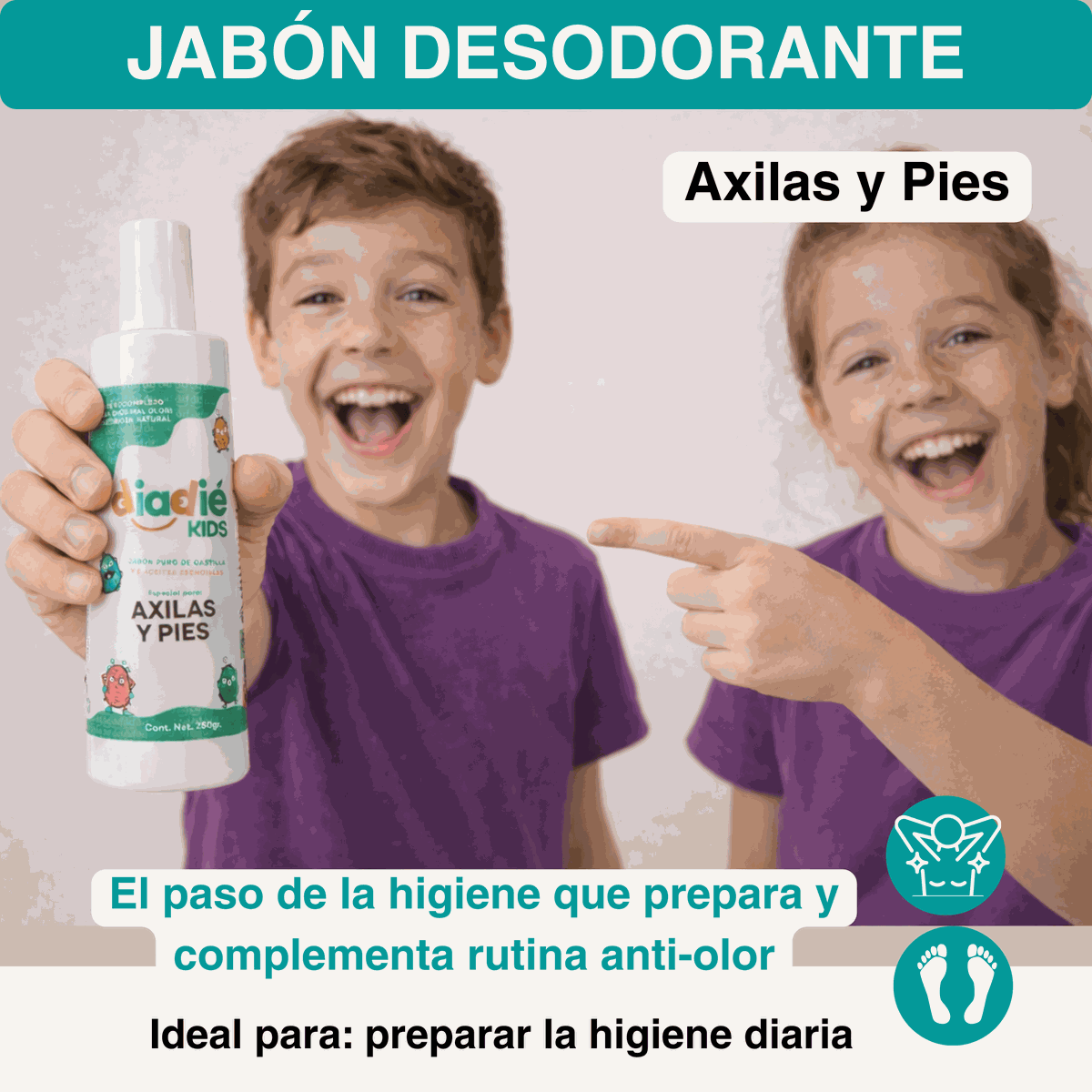 Jabón Desodorante- para axilas y pies