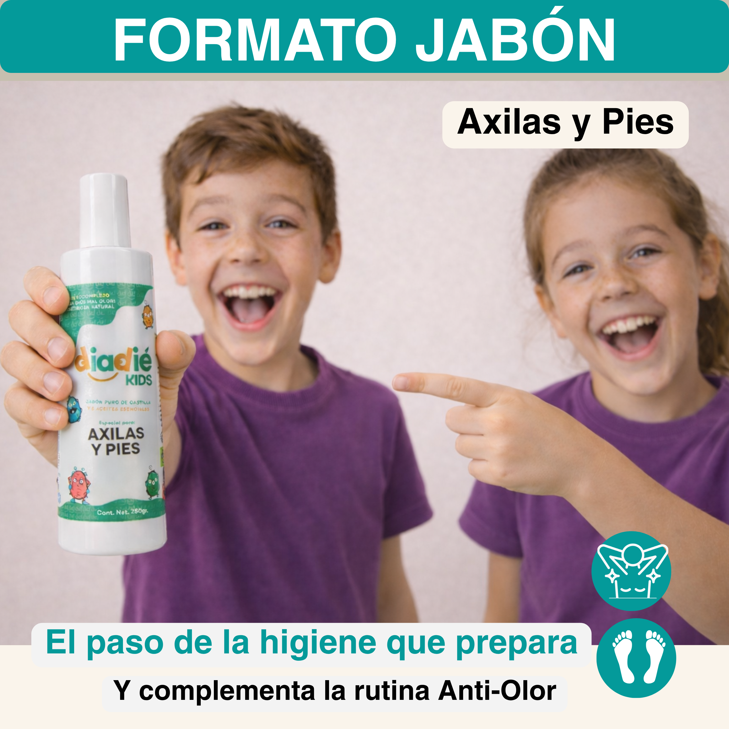 Jabón Desodorante- para axilas y pies